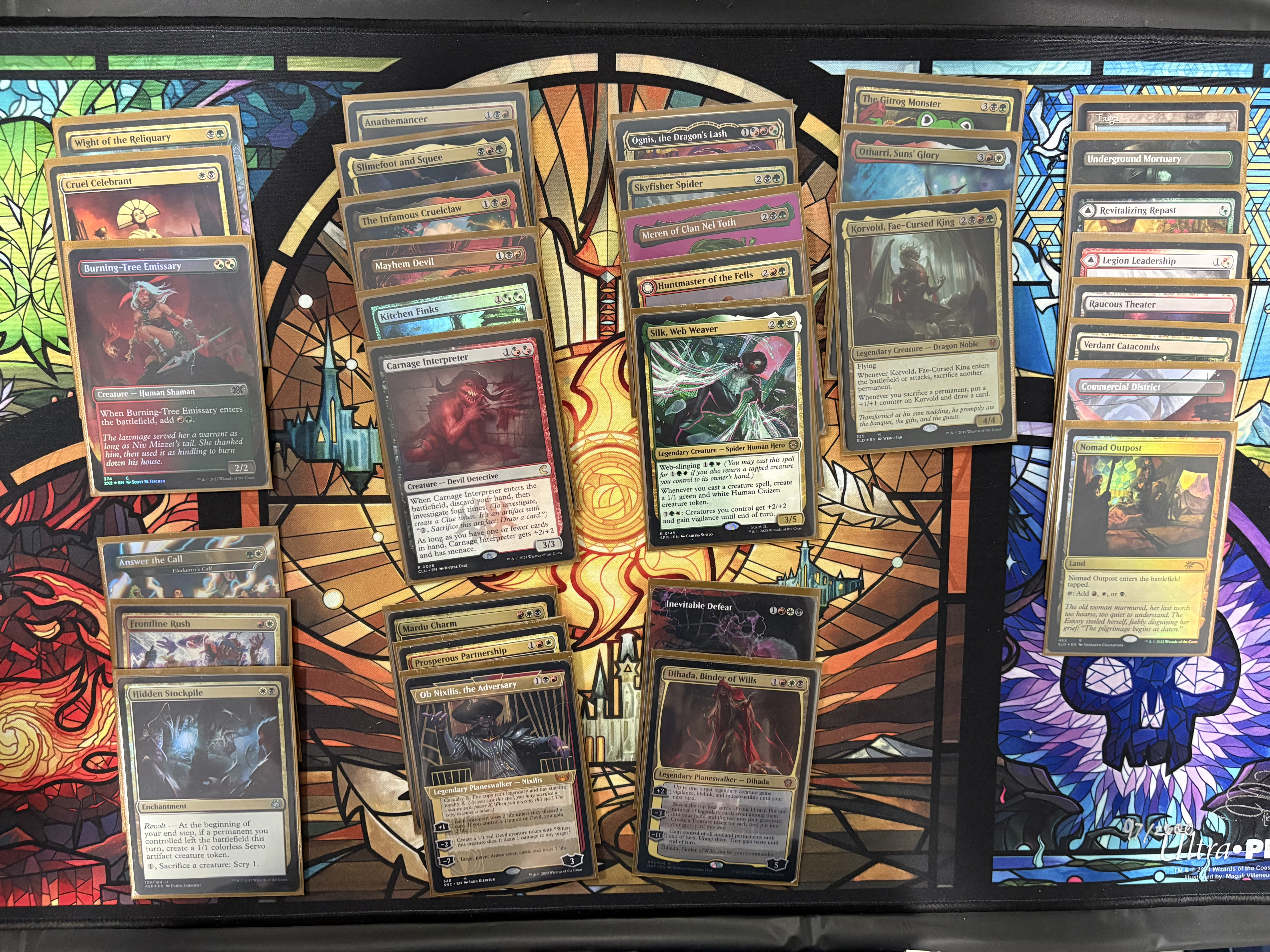 A deck picture of a Jund sacrifice deck.